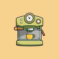 coffee machine illustration. Suitable for decoration, stickers, icons and others. vector