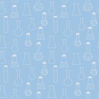 chemical test tubes and flasks seamless pattern hand drawn doodle, vector. line art, nordic, scandinavian, minimalism, monochrome. wallpaper, textiles, print, wrapping paper background vector