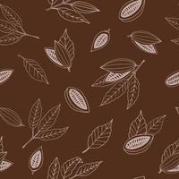 cocoa seamless pattern hand drawn doodle, vector. line art, nordic, scandinavian, minimalism, monochrome. wallpaper, textiles print wrapping paper background vector