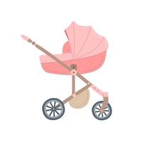 Baby stroller for children. Vector illustration on white background