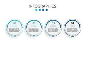 Business data visualization. Process chart. Abstract elements of graph, diagram with steps, infographic template with 3 options. Vector illustration.