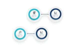 Business data visualization. Process chart. Abstract elements of graph, diagram with 4 steps, options, parts or processes. Creative concept for infographic vector