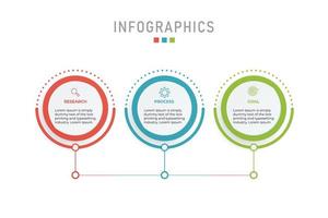 Business data visualization. Process chart. Abstract elements of graph, diagram with 3 steps, options, parts or processes. Creative concept for infographic. vector