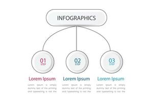 Business data visualization. Process chart. Abstract elements of graph, diagram with 3 steps, options, parts or processes. Creative concept for infographic. vector