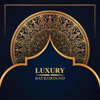 Luxury mandala background with golden arabesque pattern arabic islamic east style.decorative mandala for print, poster, book cover, etc. vector