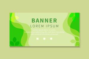 Colorful green banner vector abstract background