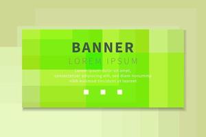 Fondo abstracto de vector de banner verde colorido