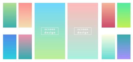 Screen gradient set with modern abstract backgrounds. Creative concept vector multicolored set, poster, banner, web and mobile applications, social media