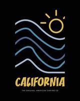 California illustration typography. perfect for t shirt design vector