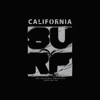 tipografía de ilustración de california. perfecto para el diseño de camisetas vector