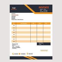 Invoice Template Design vector