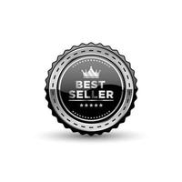 silver metal badge and label product template vector