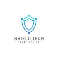 plantilla de diseño de logotipo de tecnología de seguridad vector