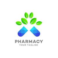 plantilla de diseño de logotipo de farmacia vector