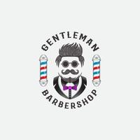 ilustración de barbería retro premium vector