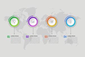 paso plantilla de infografía empresarial vector