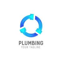 Plumbing logo design template vector