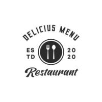 Modern restaurant logo design template collection vector