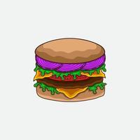 burger illustration premium vector