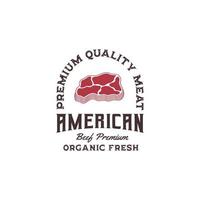 Fresh meat logo premium vector template, meat store, beef logo, steak house, beef steak