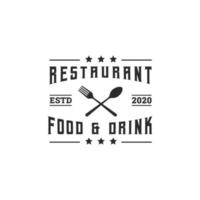 Modern restaurant logo design template collection vector