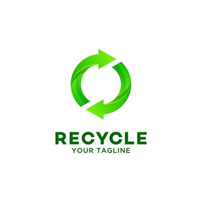 recycle logo design template