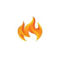 design of fire illustration logo with 3d effects vector