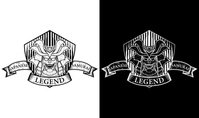 Samurai Vintage Retro Badge Label Emblem Logo design inspiration