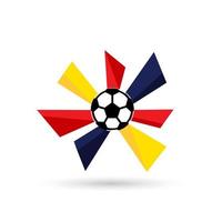 logotipo de fútbol o insignia de signo de club de fútbol. Logotipo de fútbol con diseño de vector de fondo de escudo