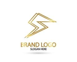 Letra s monograma vinculado en logotipo dorado. vector logo