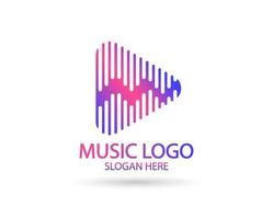 Ilustración de vector de logotipo de música moderna