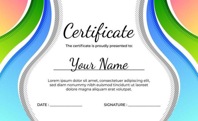 Abstract modern certificate design template, can be used for event, graduation, appreciation, attendance, etc.