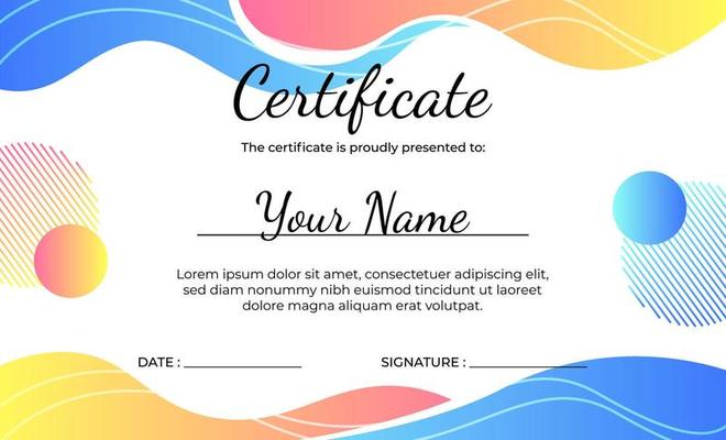 Abstract modern certificate design template, can be used for event, graduation, appreciation, attendance, etc.