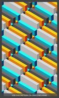 vector patrón isométrico, fondo abstracto de cubos 3d, geometría de ciudad fantástica, el arte del papel tapiz