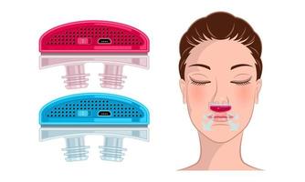 anti snoring device cartoon style vector