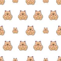 pattern with bears. illustration vector