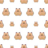 Vector pattern with bears. Vector illustration