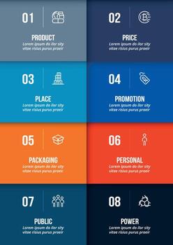 Infographic template business concept  with workflow. vector