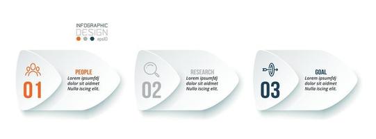 Infographic template business concept  with step. vector