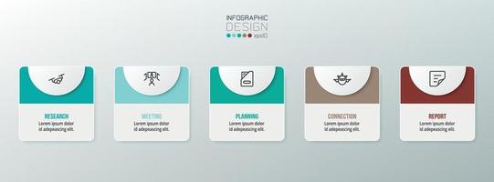 Infographic template business concept  with option. vector