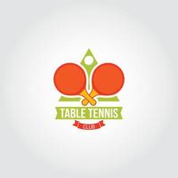 vector de diseño de logotipo de tenis de mesa