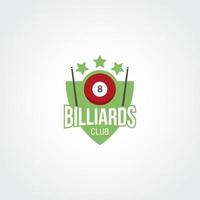 vector de diseño de logotipo de billar