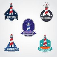 vector de diseño de logotipo de faro