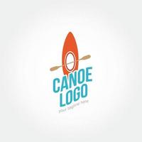 vector de diseño de logotipo de canoa