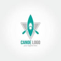 vector de diseño de logotipo de canoa
