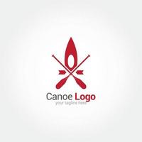 Canoe Logo Design Vector