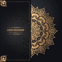 Abstract Luxury Mandala Vector Background Design With Golden Arabesque Royal Pattern