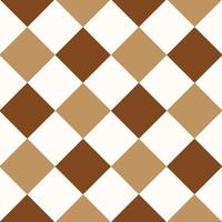 Chocolate Coffee Brown White Diamond Chessboard Background vector