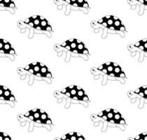 Cute Turtle on White Background vector