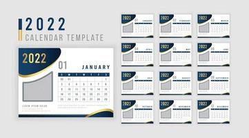 Elegant professional 2020 business calender design template vector